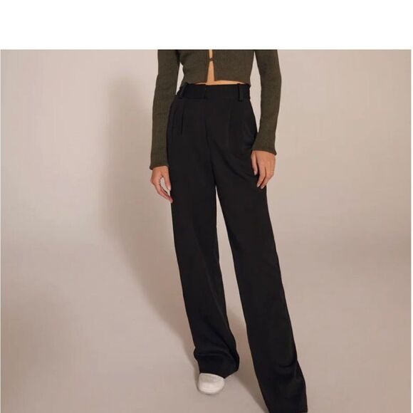 Favorite Daughter Womens The Favorite
Pants Black High Waist Wide Leg 16 NWT - Picture 5 of 8